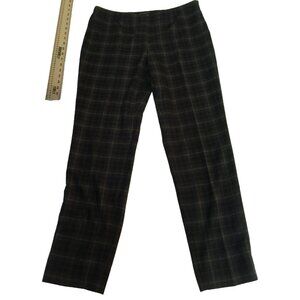 Pizza Sempione Emanuela Womens Sz 48 Mid-Rise Straight Plaid Trouser Pants Multi